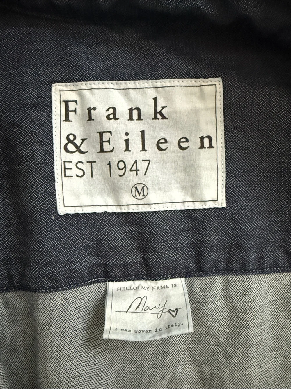 Frank & Eileen Navy and Heather Gray Shirt Panel - Picture 3 of 5